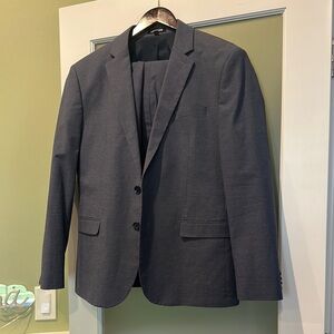 Men's Classic Blue/Gray Slim fit suit (40s ,30/30)